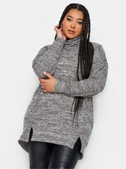 Grau - Yours Curve Rollkragenpullover mit weichem Griff - Bild 1 von 4