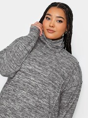 Grau - Yours Curve Rollkragenpullover mit weichem Griff - Bild 4 von 4