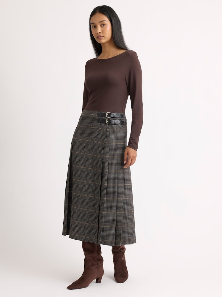Albaray Grey Plaid Kilt - Image 1 of 4 Albaray Grey Plaid Kilt - Image 1 of 4