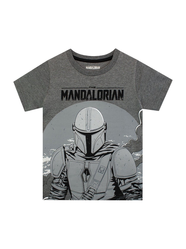 Character Grey Mandalorian Short 100% Cotton Pyjamas - Image 2 of 9