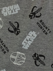Character Grey Mandalorian Short 100% Cotton Pyjamas - Image 5 of 9