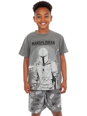 Character Grey Mandalorian Short 100% Cotton Pyjamas - Image 6 of 9