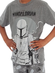 Character Grey Mandalorian Short 100% Cotton Pyjamas - Image 9 of 9