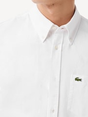 Lacoste Short Sleeve Oxford 100% Cotton Shirt - Image 4 of 6