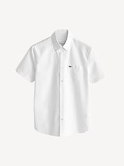 Lacoste Short Sleeve Oxford 100% Cotton Shirt - Image 5 of 6
