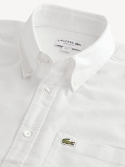 Lacoste Short Sleeve Oxford 100% Cotton Shirt - Image 6 of 6