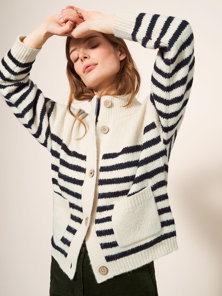 White Stuff Bonnie White Cardigan - Image 1 of 6 White Stuff Bonnie White Cardigan - Image 1 of 6