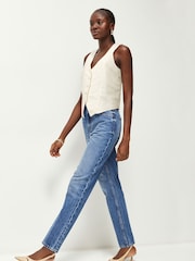 Dark Blue Mom 100% Cotton Jeans - Image 2 of 8