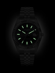 Rotary Silver Black Dial Stainless Steel Bracelet Watch - Image 5 of 6