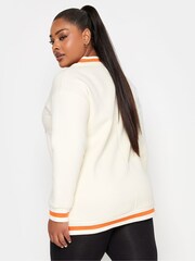 Yours Curve White 'New York' Varsity Sweatshirt - Image 2 of 4