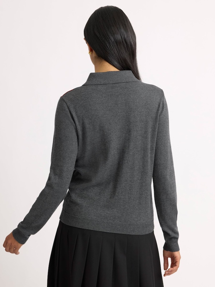 Albaray Grey Argyll Jumper - Image 2 of 5 Albaray Grey Argyll Jumper - Image 2 of 5