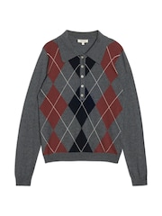 Albaray Grey Argyll Jumper - Image 5 of 5