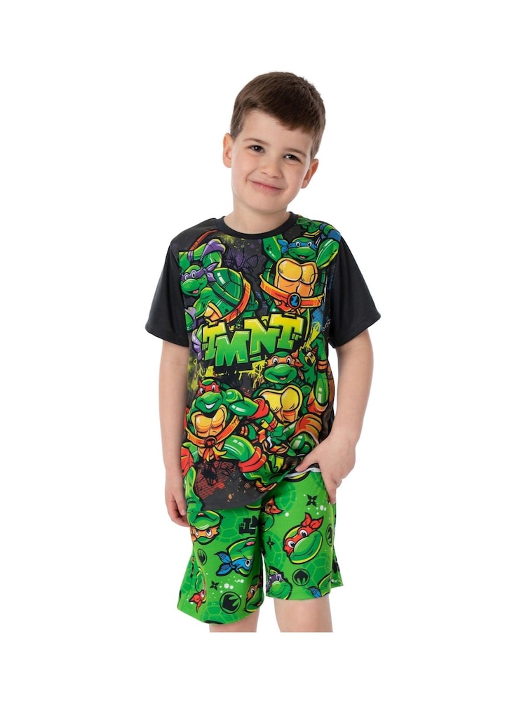 Vanilla Underground Green Boys Ninja Turtles Short Pyjamas - Image 1 of 5