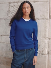Albaray Fine Knit V-Neck Jumper - صورة 1 من 6