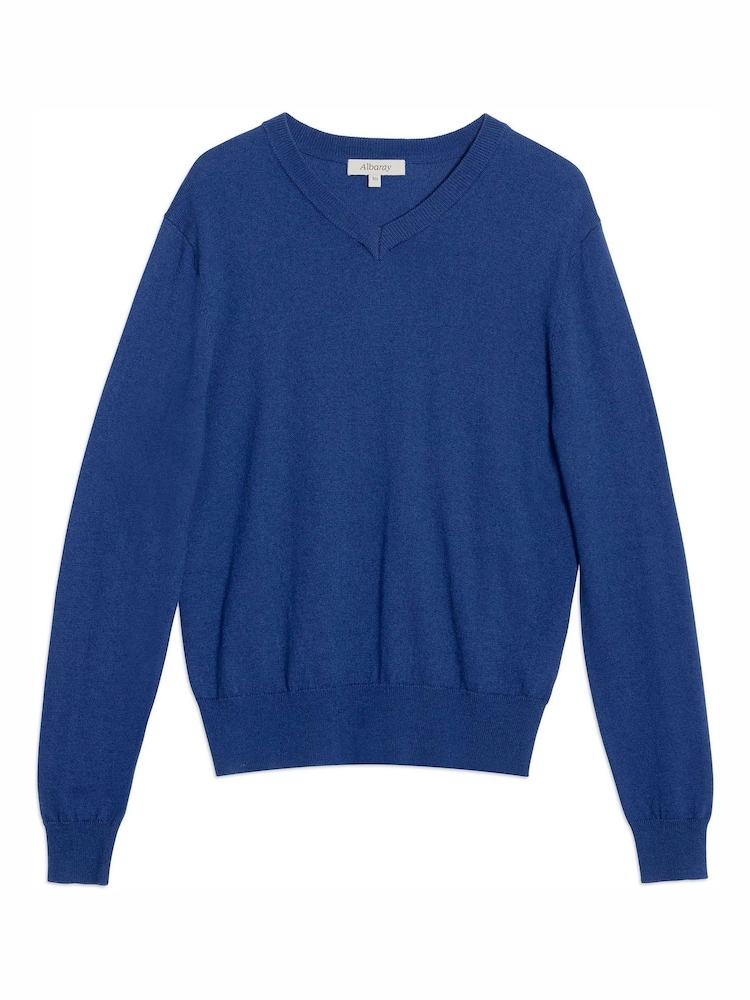 Albaray Fine Knit V-Neck Jumper - صورة 6 من 6