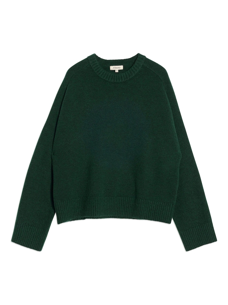Albaray Green Cosy Drop Shoulder Jumper - Image 5 of 5 Albaray Green Cosy Drop Shoulder Jumper - Image 5 of 5