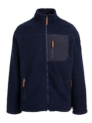 Chaqueta azul de polar con borreguito grueso Buck de Trespass - Imagen 5 de 6