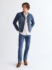 Wrangler Mid Blue Texas Arm Strong Straight Jeans - Image 1 of 5