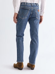 Wrangler Mid Blue Texas Arm Strong Straight Jeans - Image 3 of 5