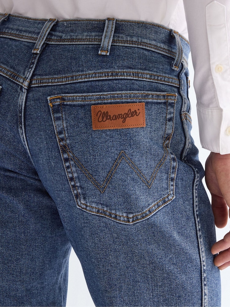 Wrangler Mid Blue Texas Arm Strong Straight Jeans - Image 5 of 5