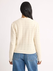 Albaray Puff Sleeve Pointelle Cardigan - Bilde 2 av 3