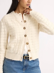 Albaray Puff Sleeve Pointelle Cardigan - Bilde 3 av 3