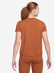 Nike Rust Brown One Classic Dri-FIT Short Sleeve Top - Image 2 of 7