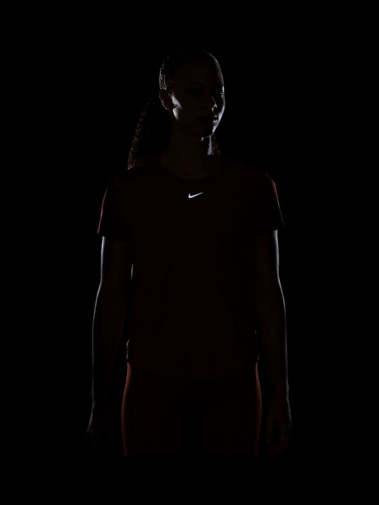 Nike Rust Brown One Classic Dri-FIT Short Sleeve Top - Image 7 of 7