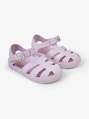 JoJo Maman Bébé Lilac Purple Jelly Sandals - Image 1 of 1