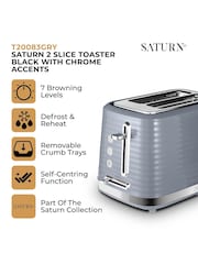 Tower Grey Saturn 2 Slice Toaster - Image 2 of 8