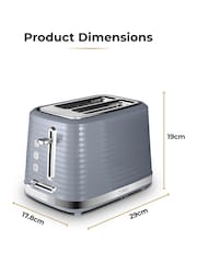 Tower Grey Saturn 2 Slice Toaster - Image 7 of 8