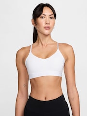 Nike White Indy Light Support Padded Sports Bra - Image 1 of 7