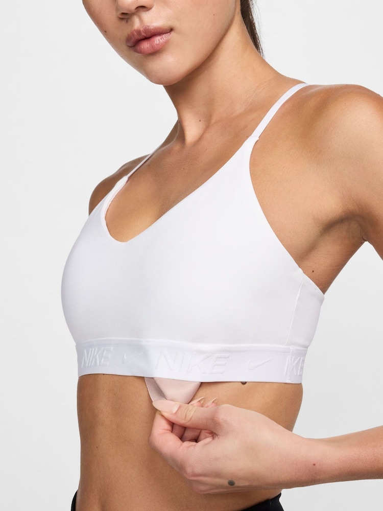 Nike White Indy Light Support Padded Sports Bra - Image 5 of 7
