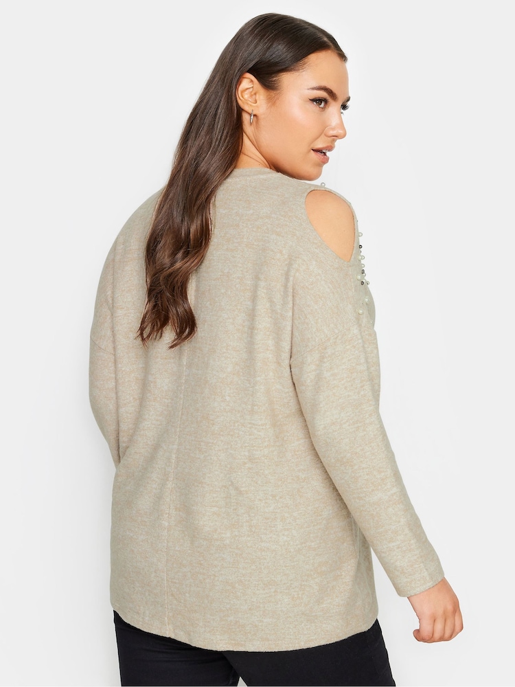 Blusa de manga larga con aberturas y diseño suave al tacto de Yours Curve - Imagen 2 de 4 Blusa de manga larga con aberturas y diseño suave al tacto de Yours Curve - Imagen 2 de 4