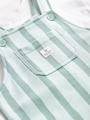 Mineral Green Stripe Dungarees Set (3mths-7yrs) - Image 10 of 10
