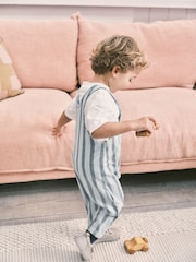 Mineral Green Stripe Dungarees Set (3mths-7yrs) - Image 2 of 10