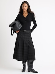 Albaray Black Rib V-Neck Long Sleeve Top - Image 3 of 5