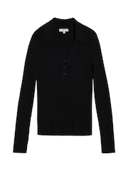Albaray Black Rib V-Neck Long Sleeve Top - Image 5 of 5