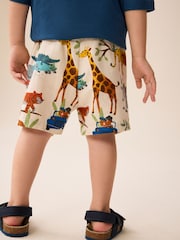 Neutral Safari Linen Blend Pull-On Shorts (3mths-7yrs) - Image 3 of 6