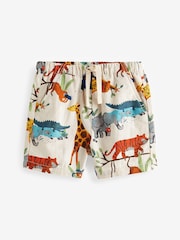 Neutral Safari Linen Blend Pull-On Shorts (3mths-7yrs) - Image 4 of 6