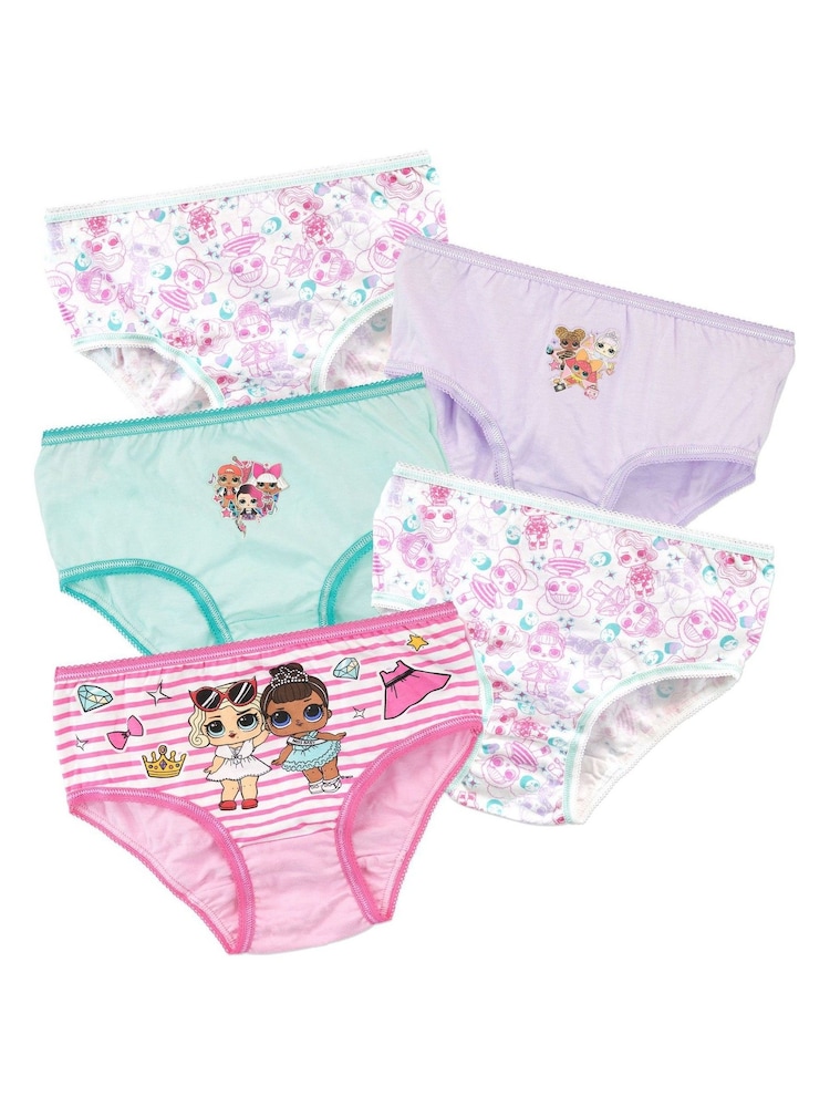 Character Multi Kids LOL Suprise pack 100% Cotton Briefs 5 Packs - Image 1 of 5