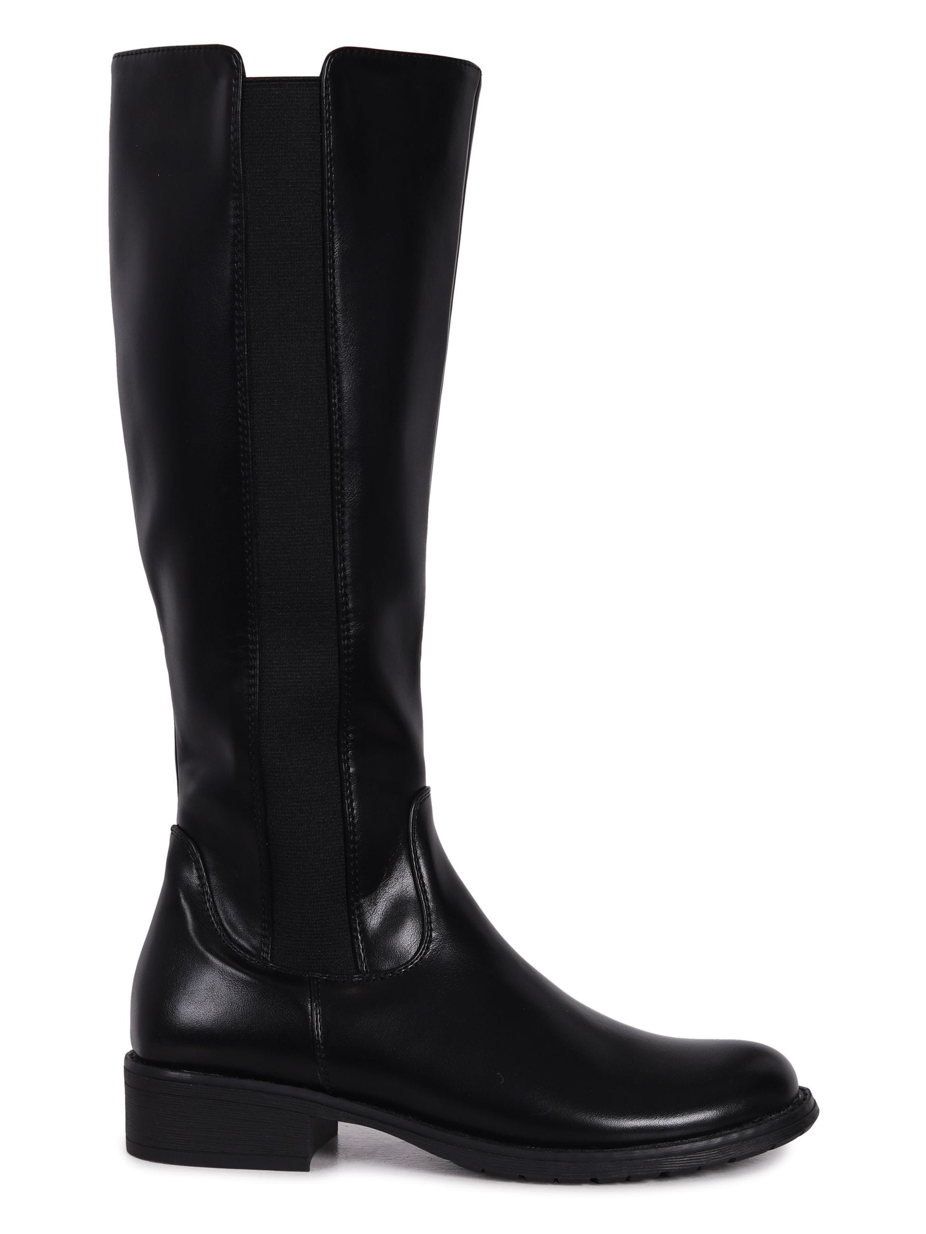 Buy Linzi Black Alma High Leg Riding Boots With Elasticated