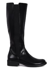 Linzi Black Alma High Leg Riding Boots With Elasticated Panel - Image 3 of 5