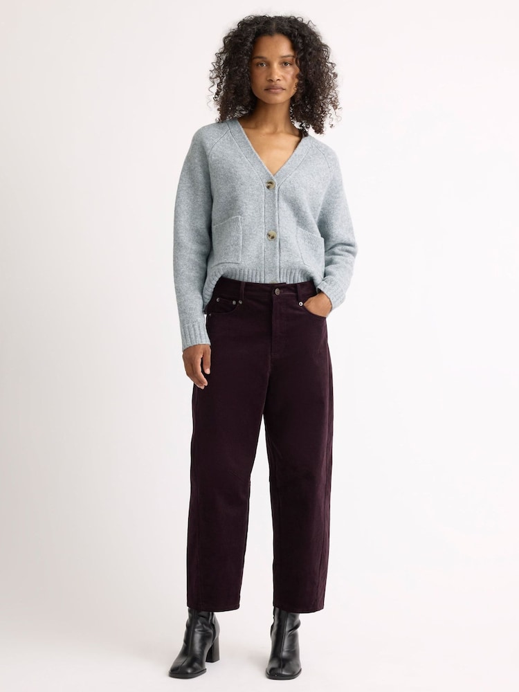 Albaray Burgundy Red Cord Barrel Trousers - Image 1 of 4 Albaray Burgundy Red Cord Barrel Trousers - Image 1 of 4