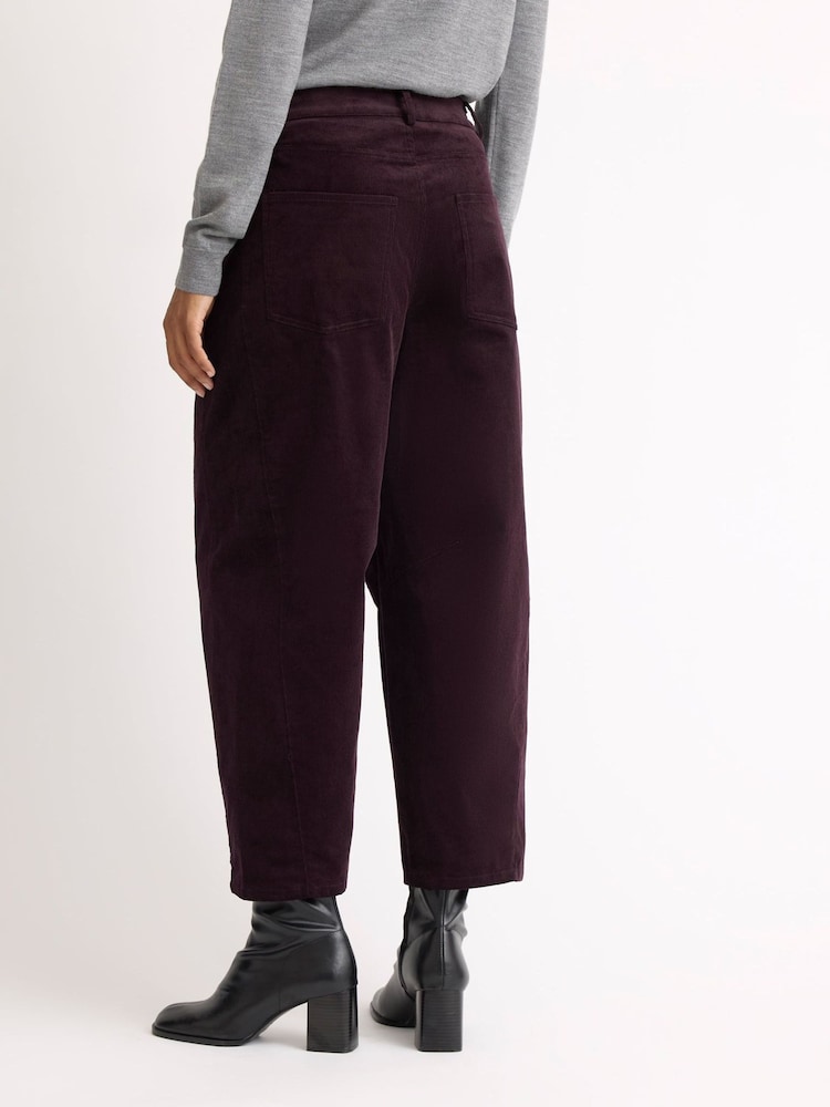 Albaray Burgundy Red Cord Barrel Trousers - Image 2 of 4 Albaray Burgundy Red Cord Barrel Trousers - Image 2 of 4