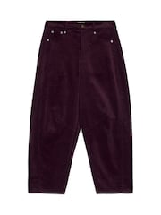 Albaray Burgundy Red Cord Barrel Trousers - Image 4 of 4