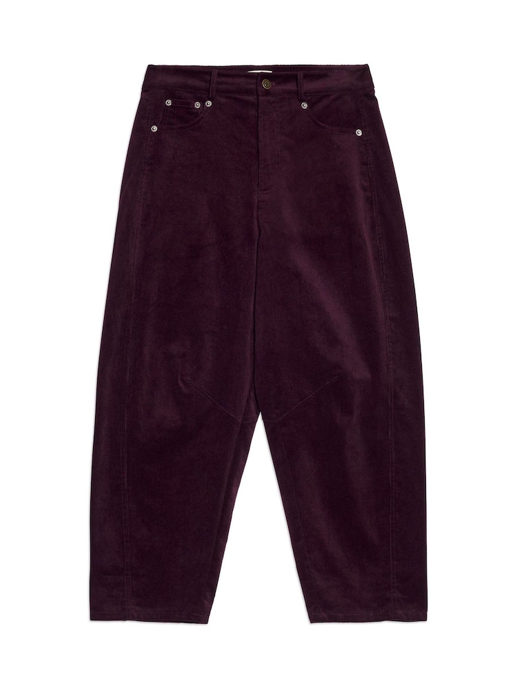 Albaray Burgundy Red Cord Barrel Trousers - Image 4 of 4 Albaray Burgundy Red Cord Barrel Trousers - Image 4 of 4