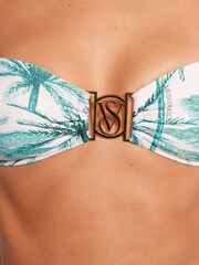 Victoria's Secret White Palm Bandeau Bikini Top - Image 4 of 5