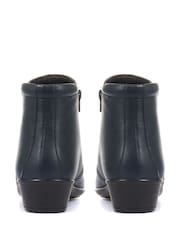 Pavers Navy Ladies Wide Fit Leather Ankle Boots - Image 3 of 5