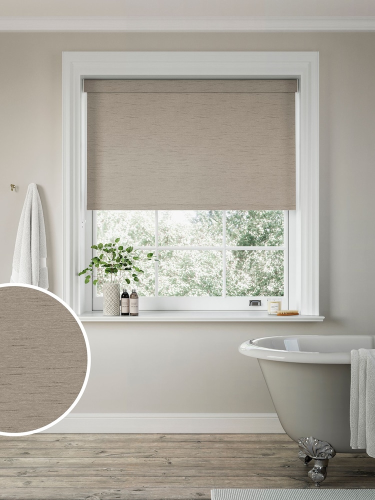Natural Chestnut Solar Made to Measure Blackout Roller Blind - Image 1 of 6